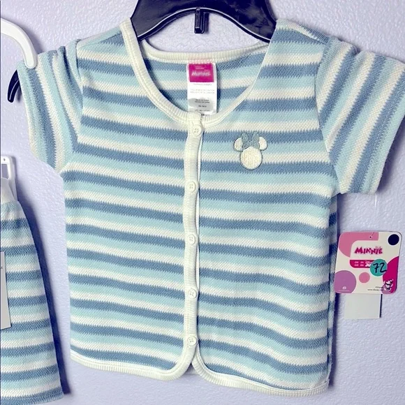 Disney Kids 3 Piece Set - Mint Green Aqua Blue and Cream